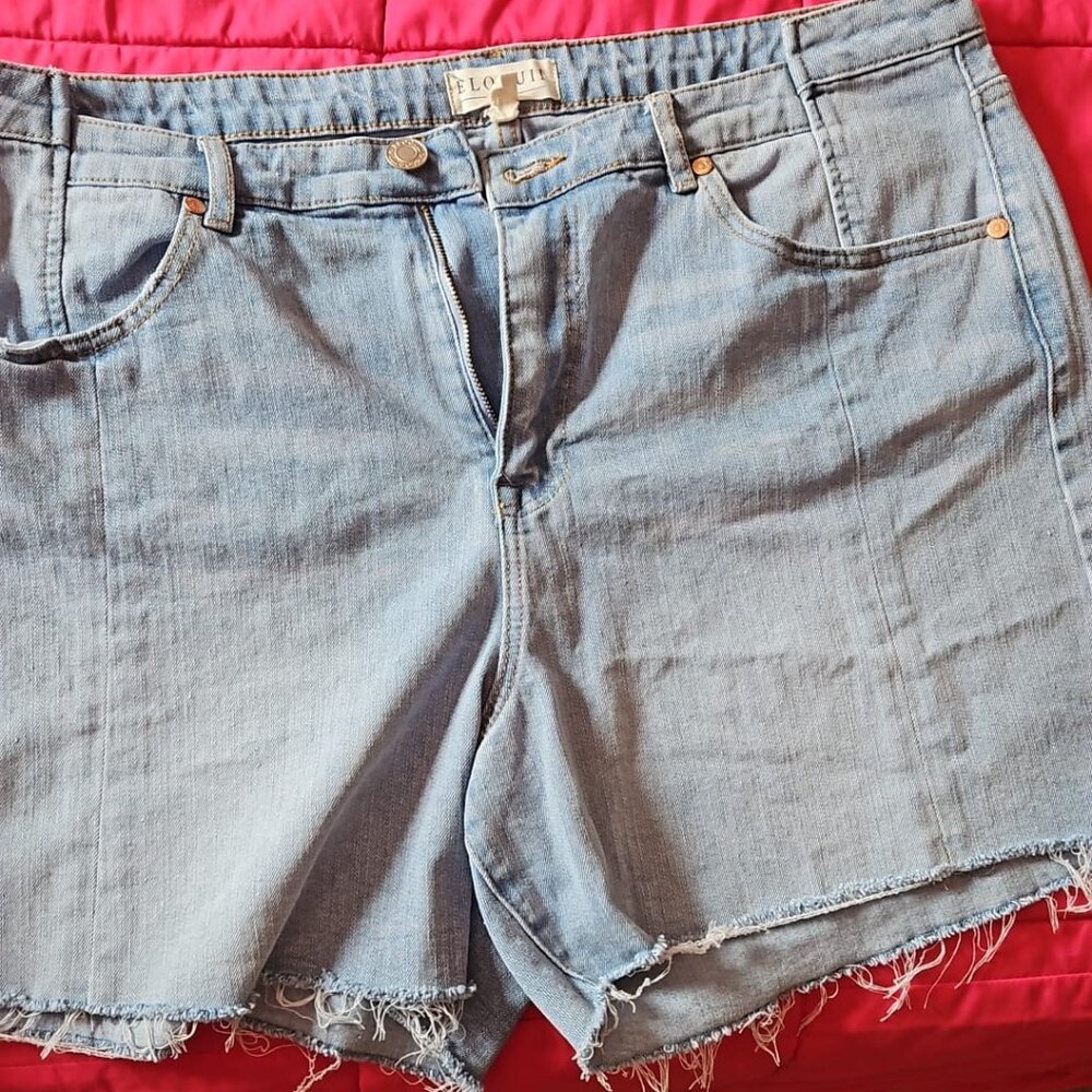 eloquii denim shorts